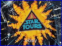 Vintage Star Wars T-Shirt Star Tours Walt Disney Gr. L Large