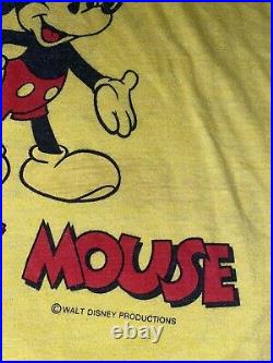 Vintage T-Shirt Mickey Mouse Single Stitch Double Sided Original Walt Disney