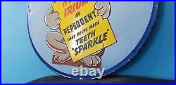 Vintage Toothpaste Porcelain Gas Oil Walt Disney Goofy Service Station Sign