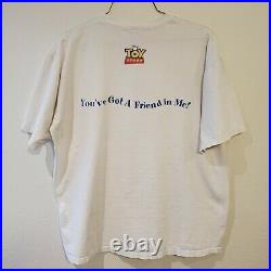 Vintage Toy Story Woody & Buzz You've Got A Friend In Me T Shirt Size XL