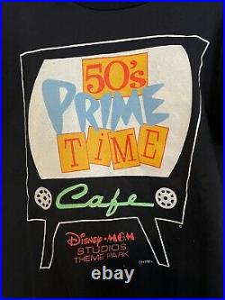 Vintage VTG 1989 Walt Disney World 50s Prime Time Cafe MGM Studios T Shirt M