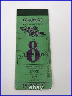 Vintage WALT DISNEY WORLD Magic Key Coupon Book Theme Park Tickets 6 RARE