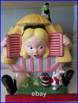 Vintage Walt Disney Alice In Wonderland White Rabbit House Cookie Jar