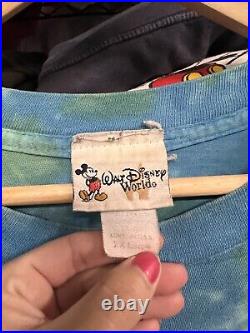 Vintage Walt Disney Animal Kingdom Tie Dye Mega Print Single Stitch T Shirt 2XL