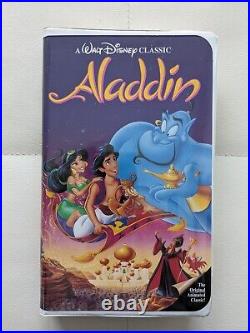 Vintage Walt Disney Black Diamond Aladdin VHS 1993 Rare Tested Classics Rare