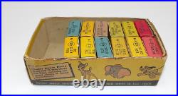 Vintage Walt Disney Box of 12 Full Color Film Strips 1950's Craftsmen Guild Used