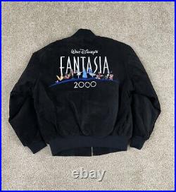 Vintage Walt Disney Fantasia 2000 Reversible Embroidered Bomber Jacket NOS