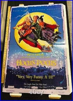 Vintage Walt Disney Hocus Pocus Laserdisc VHS Display Standee Incomplete AA