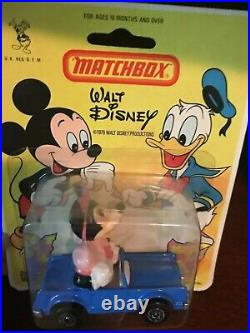 Vintage Walt Disney Matchbox Die-Cast Cars