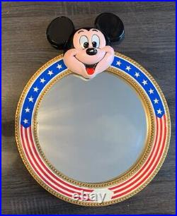 Vintage Walt Disney Mickey Mouse Patriotic Themed Mirror By Sentinel Creations