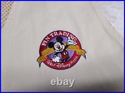 Vintage Walt Disney Mickey Mouse Pin Trading Safari Mesh Lined Vest Size Large