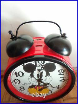 Vintage Walt Disney Mickey Mouse giant red wall floor desk clock