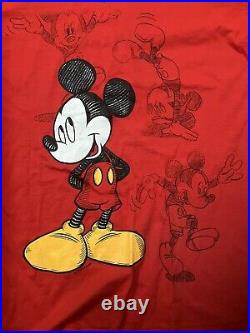 Vintage Walt Disney Mickey Mouse red T-shirt size XL NWT single stitch