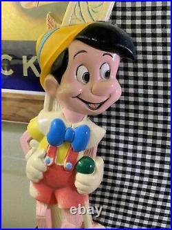 Vintage Walt Disney Mirror with Pinocchio Jiminy Cricket Geppetto Figaro Cleo