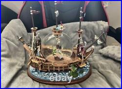 Vintage Walt Disney Parks Peter Pan Snow Globe You Can Fly Pirate Ship With Lights