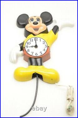 Vintage Walt Disney Production 14 inch Mickey Mouse Wall Clock #6784