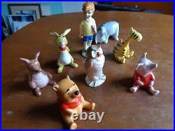 Vintage Walt Disney Production John Beswick England Figurine Set 8 Lot