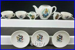 Vintage Walt Disney Productions Alice In Wonderland Toy China Tea Set Japan