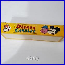 Vintage Walt Disney Productions Candle Set Of 6 In Box Mickey Mouse Donald Duck