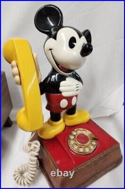 Vintage Walt Disney Productions Plastic Mickey Mouse Rotary Dial Telephone