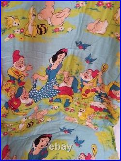 Vintage Walt Disney Productions Sleeping Bag Snow White Seven Dwarfs Blanket