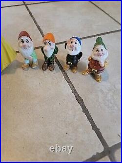 Vintage Walt Disney Productions Snow White and the Seven Dwarfs Figurines, Japan