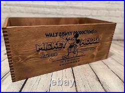 Vintage Walt Disney Productions Storage Crate Replica Mickey Man-cave, Decor