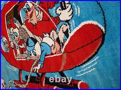Vintage Walt Disney Rug DuckTales Webby Saves the Day Scrooge duck 140 x 110cm