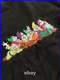 Vintage Walt Disney Snow White Masterpiece Embroidered Bomber Jacket Size Large