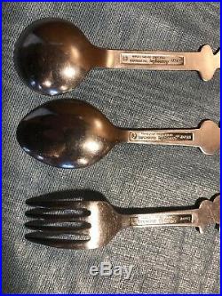 Vintage Walt Disney Stainless By Bonny Mickey & Minnie Spoons And Donald Fork