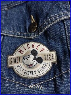 Vintage Walt Disney Studios Always In Character Denim Jacket Adult Size XXL