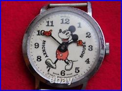 Vintage Walt Disney Swiss Made Mickey Mouse Watch Not Working No Band
