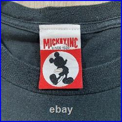 Vintage Walt Disney Tower Of Terror T-Shirt Mickey Mouse Mens Size XL Black