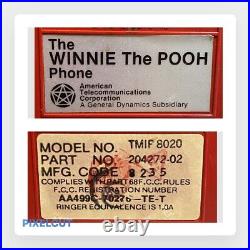 Vintage Walt Disney Winnie The Pooh Bear Push Button Home Office Telephone'76