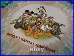 Vintage Walt Disney World Animal Kingdom Tie Dye Shirt Single Stitch Made in USA