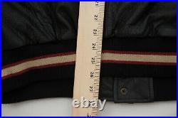 Vintage Walt Disney World Bomber Leather jacket Size L Park Patches 2001 epcot