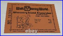 Vintage Walt Disney World Discovery Island Excursion Ticket