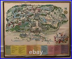 Vintage Walt Disney World Magic Kingdom Park Map 1975