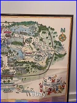 Vintage Walt Disney World Magic Kingdom Park Map 1975