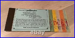 Vintage Walt Disney World Magic Kingdom Ticket Coupon Book A-E 8 Adventures Rare