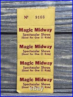 Vintage Walt Disney World Magic Midway Spectacular Shows Ride Tickets