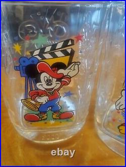 Vintage Walt Disney World McDonalds Mickey Mouse Drinking Glasses 2000 Set of 5