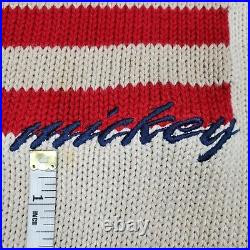 Vintage Walt Disney World Mickey Mouse Inc American Flag Knit Sweater Med Rare