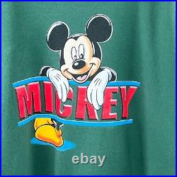 Vintage Walt Disney World Mickey Mouse Pullover Sweatshirt crewneck Mens 5XL USA
