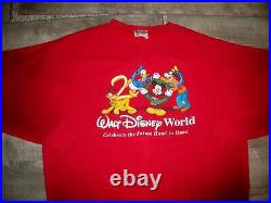 Vintage Walt Disney World Mickey Mouse Sweatshirt USA Men's Sweater Size XLarge