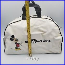 Vintage Walt Disney World Mickey Mouse White Purse Bag 1970s' 13X 9