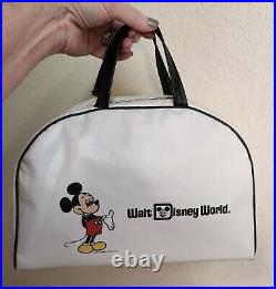 Vintage Walt Disney World Mickey Mouse White Purse Bag 1970s' 13X 9