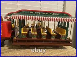Vintage Walt Disney World Railroad Tender Train Car & (2) Passenger cars