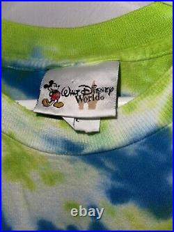 Vintage Walt Disney World Stitchs Great Escape Tie Dye T-Shirt Rare