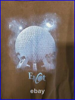 Vintage Walt Disney World T-Shirt Size X Large Black Epcot Center
